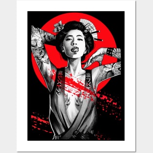 Pop Art Geisha Girl Urban Fashion Posters and Art